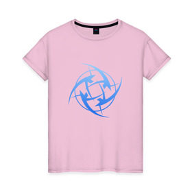 Женская футболка хлопок с принтом NIP Team в Петрозаводске, 100% хлопок | прямой крой, круглый вырез горловины, длина до линии бедер, слегка спущенное плечо | nip
