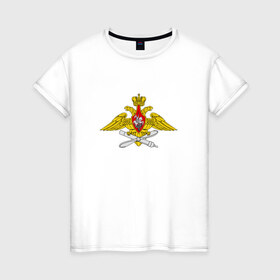 Женская футболка хлопок с принтом Военно-воздушные силы в Петрозаводске, 100% хлопок | прямой крой, круглый вырез горловины, длина до линии бедер, слегка спущенное плечо | 