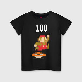 Детская футболка хлопок с принтом Mario в Петрозаводске, 100% хлопок | круглый вырез горловины, полуприлегающий силуэт, длина до линии бедер | nintendo | марио | нинтендо