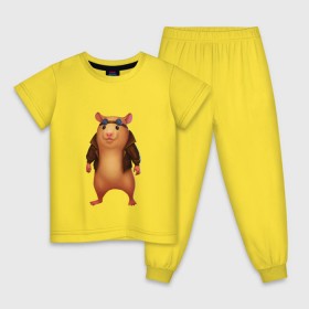Детская пижама хлопок с принтом Хомяк в Петрозаводске, 100% хлопок |  брюки и футболка прямого кроя, без карманов, на брюках мягкая резинка на поясе и по низу штанин
 | арт | животные | зверь | няша | смешное | хомяк | хомячок