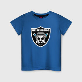 Детская футболка хлопок с принтом Heisenberg Raiders в Петрозаводске, 100% хлопок | круглый вырез горловины, полуприлегающий силуэт, длина до линии бедер | Тематика изображения на принте: breaking bad | во все тяжкие | гайзенберг | сериал