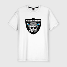 Мужская футболка премиум с принтом Heisenberg Raiders в Петрозаводске, 92% хлопок, 8% лайкра | приталенный силуэт, круглый вырез ворота, длина до линии бедра, короткий рукав | Тематика изображения на принте: breaking bad | во все тяжкие | гайзенберг | сериал