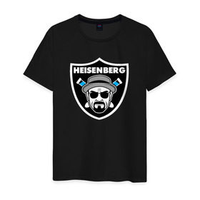 Мужская футболка хлопок с принтом Heisenberg Raiders в Петрозаводске, 100% хлопок | прямой крой, круглый вырез горловины, длина до линии бедер, слегка спущенное плечо. | breaking bad | во все тяжкие | гайзенберг | сериал