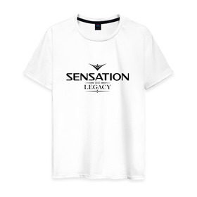 Мужская футболка хлопок с принтом Sensation The Legacy в Петрозаводске, 100% хлопок | прямой крой, круглый вырез горловины, длина до линии бедер, слегка спущенное плечо. | amsterdam | sensation | the legacy | сэнсэйшн