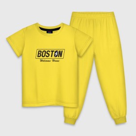 Детская пижама хлопок с принтом Fallout Boston в Петрозаводске, 100% хлопок |  брюки и футболка прямого кроя, без карманов, на брюках мягкая резинка на поясе и по низу штанин
 | fallout | vault | радиация | фаллоут | фолл | фоллаут