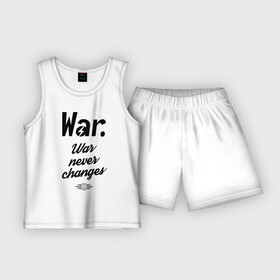 Детская пижама с шортами хлопок с принтом Fallout   War never changes в Петрозаводске,  |  | fallout | vault | радиация | фаллоут | фолл | фоллаут