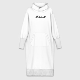 Платье удлиненное хлопок с принтом Marshall logo в Петрозаводске,  |  | guitars | marshall | music | гитары | музыка