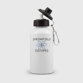 Бутылка спортивная с принтом Springfield isotopes в Петрозаводске, металл | емкость — 500 мл, в комплекте две пластиковые крышки и карабин для крепления | 