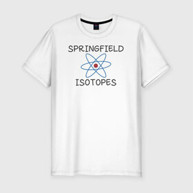 Мужская футболка премиум с принтом Springfield isotopes в Петрозаводске, 92% хлопок, 8% лайкра | приталенный силуэт, круглый вырез ворота, длина до линии бедра, короткий рукав | 
