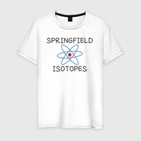 Мужская футболка хлопок с принтом Springfield isotopes в Петрозаводске, 100% хлопок | прямой крой, круглый вырез горловины, длина до линии бедер, слегка спущенное плечо. | 