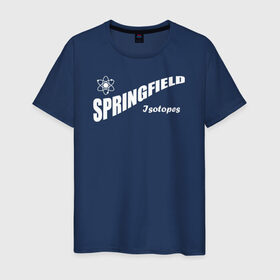 Мужская футболка хлопок с принтом Springfield isotopes в Петрозаводске, 100% хлопок | прямой крой, круглый вырез горловины, длина до линии бедер, слегка спущенное плечо. | springfield isotopes симпсоны simpsons homer