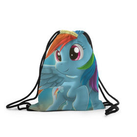 Рюкзак-мешок 3D с принтом My littlle pony в Петрозаводске, 100% полиэстер | плотность ткани — 200 г/м2, размер — 35 х 45 см; лямки — толстые шнурки, застежка на шнуровке, без карманов и подкладки | littlle | littlle pony | pony | пони