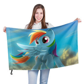 Флаг 3D с принтом My littlle pony в Петрозаводске, 100% полиэстер | плотность ткани — 95 г/м2, размер — 67 х 109 см. Принт наносится с одной стороны | littlle | littlle pony | pony | пони