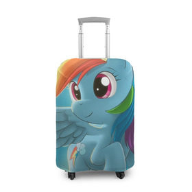 Чехол для чемодана 3D с принтом My littlle pony в Петрозаводске, 86% полиэфир, 14% спандекс | двустороннее нанесение принта, прорези для ручек и колес | littlle | littlle pony | pony | пони