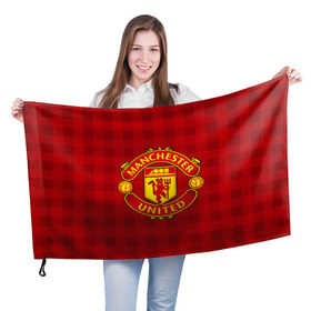 Флаг 3D с принтом Manchester united в Петрозаводске, 100% полиэстер | плотность ткани — 95 г/м2, размер — 67 х 109 см. Принт наносится с одной стороны | manchester united | манчестер юнайтед | спорт | фк | футбол