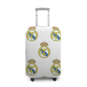 Чехол для чемодана 3D с принтом Real Madrid в Петрозаводске, 86% полиэфир, 14% спандекс | двустороннее нанесение принта, прорези для ручек и колес | real madrid | реал мадрид | спорт | фк | футбол