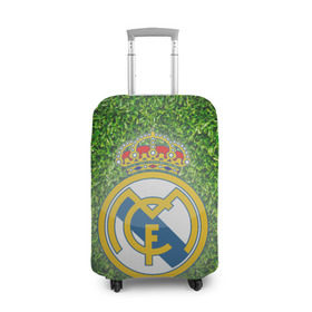 Чехол для чемодана 3D с принтом Real Madrid в Петрозаводске, 86% полиэфир, 14% спандекс | двустороннее нанесение принта, прорези для ручек и колес | real madrid | реал мадрид | спорт | фк | футбол