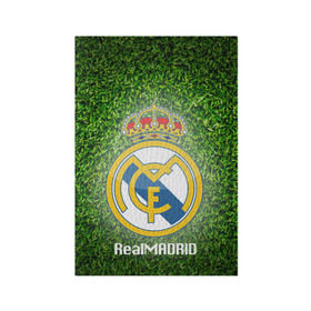 Обложка для паспорта матовая кожа с принтом Real Madrid в Петрозаводске, натуральная матовая кожа | размер 19,3 х 13,7 см; прозрачные пластиковые крепления | Тематика изображения на принте: real madrid | реал мадрид | спорт | фк | футбол