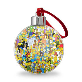Ёлочный шар с принтом Симпсоны в Петрозаводске, Пластик | Диаметр: 77 мм | гомер
