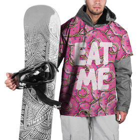 Накидка на куртку 3D с принтом Eat me в Петрозаводске, 100% полиэстер |  | гомер