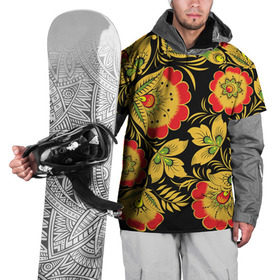 Накидка на куртку 3D с принтом Хохлома в Петрозаводске, 100% полиэстер |  | Тематика изображения на принте: роспись | узор | хохлома