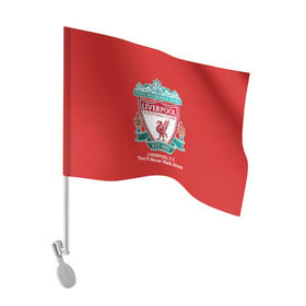 Флаг для автомобиля с принтом Liverpool в Петрозаводске, 100% полиэстер | Размер: 30*21 см | ливерпуль
