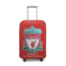 Чехол для чемодана 3D с принтом Liverpool в Петрозаводске, 86% полиэфир, 14% спандекс | двустороннее нанесение принта, прорези для ручек и колес | ливерпуль