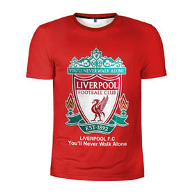 Мужская футболка 3D спортивная с принтом Liverpool в Петрозаводске, 100% полиэстер с улучшенными характеристиками | приталенный силуэт, круглая горловина, широкие плечи, сужается к линии бедра | ливерпуль