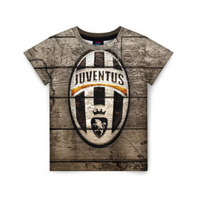 Детская футболка 3D с принтом Juventus в Петрозаводске, 100% гипоаллергенный полиэфир | прямой крой, круглый вырез горловины, длина до линии бедер, чуть спущенное плечо, ткань немного тянется | Тематика изображения на принте: juventus | спорт | фк | футбол | ювентус