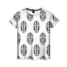 Женская футболка 3D с принтом Juventus в Петрозаводске, 100% полиэфир ( синтетическое хлопкоподобное полотно) | прямой крой, круглый вырез горловины, длина до линии бедер | juventus | спорт | фк | футбол | ювентус