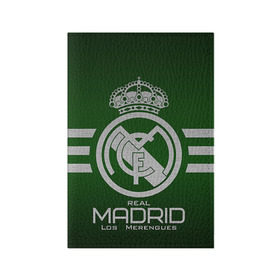 Обложка для паспорта матовая кожа с принтом Real Madrid в Петрозаводске, натуральная матовая кожа | размер 19,3 х 13,7 см; прозрачные пластиковые крепления | real madrid | реал мадрид | спорт | футбол