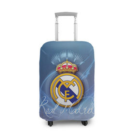 Чехол для чемодана 3D с принтом Real Madrid в Петрозаводске, 86% полиэфир, 14% спандекс | двустороннее нанесение принта, прорези для ручек и колес | real madrid | реал мадрид | спорт | футбол