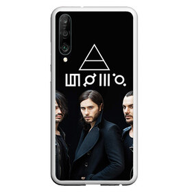 Чехол для Honor P30 с принтом 30 seconds to mars в Петрозаводске, Силикон | Область печати: задняя сторона чехла, без боковых панелей | 30 | 30stm | jared | leto | mars | rock | seconds | to | джаред | лето | рок