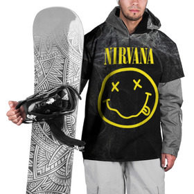 Накидка на куртку 3D с принтом Nirvana в Петрозаводске, 100% полиэстер |  | Тематика изображения на принте: cobain | curt | nirvana | rock | smile | кобейн | курт | рок | смайл