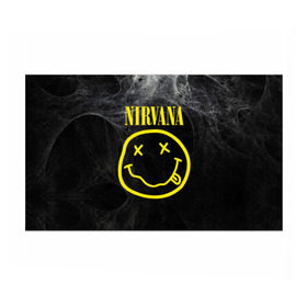 Бумага для упаковки 3D с принтом Nirvana в Петрозаводске, пластик и полированная сталь | круглая форма, металлическое крепление в виде кольца | cobain | curt | nirvana | rock | smile | кобейн | курт | рок | смайл