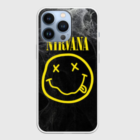 Чехол для iPhone 13 Pro с принтом Nirvana в Петрозаводске,  |  | cobain | curt | nirvana | rock | smile | кобейн | курт | рок | смайл
