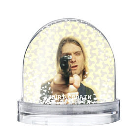 Снежный шар с принтом Nirvana в Петрозаводске, Пластик | Изображение внутри шара печатается на глянцевой фотобумаге с двух сторон | cobain | curt | nirvana | rock | кобейн | курт | рок
