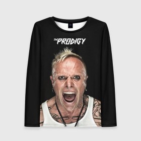 Женский лонгслив 3D с принтом The Prodigy в Петрозаводске, 100% полиэстер | длинные рукава, круглый вырез горловины, полуприлегающий силуэт | dnb | drum | rave | продиджи | рейв | рэйв