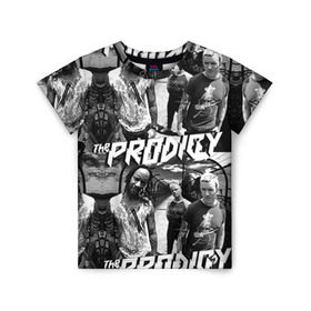 Детская футболка 3D с принтом The Prodigy в Петрозаводске, 100% гипоаллергенный полиэфир | прямой крой, круглый вырез горловины, длина до линии бедер, чуть спущенное плечо, ткань немного тянется | Тематика изображения на принте: лиса