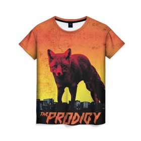 Женская футболка 3D с принтом The Prodigy в Петрозаводске, 100% полиэфир ( синтетическое хлопкоподобное полотно) | прямой крой, круглый вырез горловины, длина до линии бедер | лиса