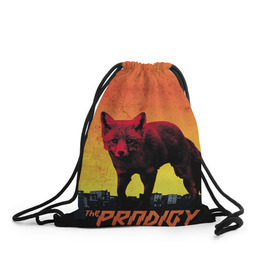 Рюкзак-мешок 3D с принтом The Prodigy в Петрозаводске, 100% полиэстер | плотность ткани — 200 г/м2, размер — 35 х 45 см; лямки — толстые шнурки, застежка на шнуровке, без карманов и подкладки | лиса