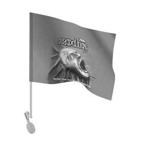 Флаг для автомобиля с принтом The Prodigy в Петрозаводске, 100% полиэстер | Размер: 30*21 см | dnb | drum | prodigy | rave | продиджи | рейв | рэйв