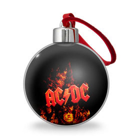 Ёлочный шар с принтом AC/DC в Петрозаводске, Пластик | Диаметр: 77 мм | Тематика изображения на принте: ac dc | acdc | rock | рок | эйсидиси