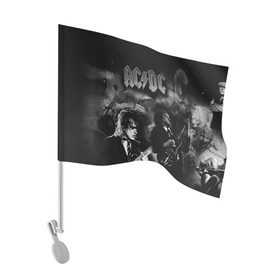 Флаг для автомобиля с принтом AC/DC в Петрозаводске, 100% полиэстер | Размер: 30*21 см | ac dc | acdc | rock | рок | эйсидиси
