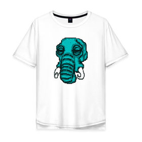 Мужская футболка хлопок Oversize с принтом Rufus в Петрозаводске, 100% хлопок | свободный крой, круглый ворот, “спинка” длиннее передней части | elephant | hotline miami | hotlinemiami | слон