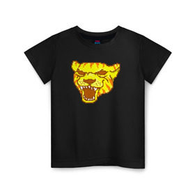 Детская футболка хлопок с принтом Tony в Петрозаводске, 100% хлопок | круглый вырез горловины, полуприлегающий силуэт, длина до линии бедер | Тематика изображения на принте: hotline miami | hotlinemiami | tiger | тигр