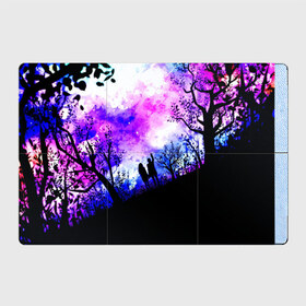 Магнитный плакат 3Х2 с принтом Пара под ночным небом в Петрозаводске, Полимерный материал с магнитным слоем | 6 деталей размером 9*9 см | Тематика изображения на принте: art | арт | лес | небо | ночь | пара