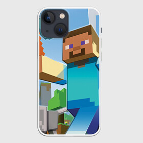 Чехол для iPhone 13 mini с принтом Майнкрафт в Петрозаводске,  |  | game | minecraft | pixel | майнкрафт | овцы