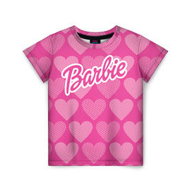 Детская футболка 3D с принтом Barbie в Петрозаводске, 100% гипоаллергенный полиэфир | прямой крой, круглый вырез горловины, длина до линии бедер, чуть спущенное плечо, ткань немного тянется | Тематика изображения на принте: barbie | барби | кукла