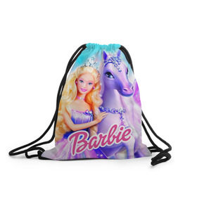 Рюкзак-мешок 3D с принтом Barbie в Петрозаводске, 100% полиэстер | плотность ткани — 200 г/м2, размер — 35 х 45 см; лямки — толстые шнурки, застежка на шнуровке, без карманов и подкладки | barbie | барби | кукла